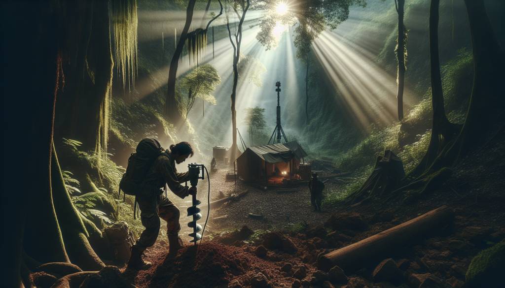Utilisation d'une tarière manuelle à main pour installations de survie