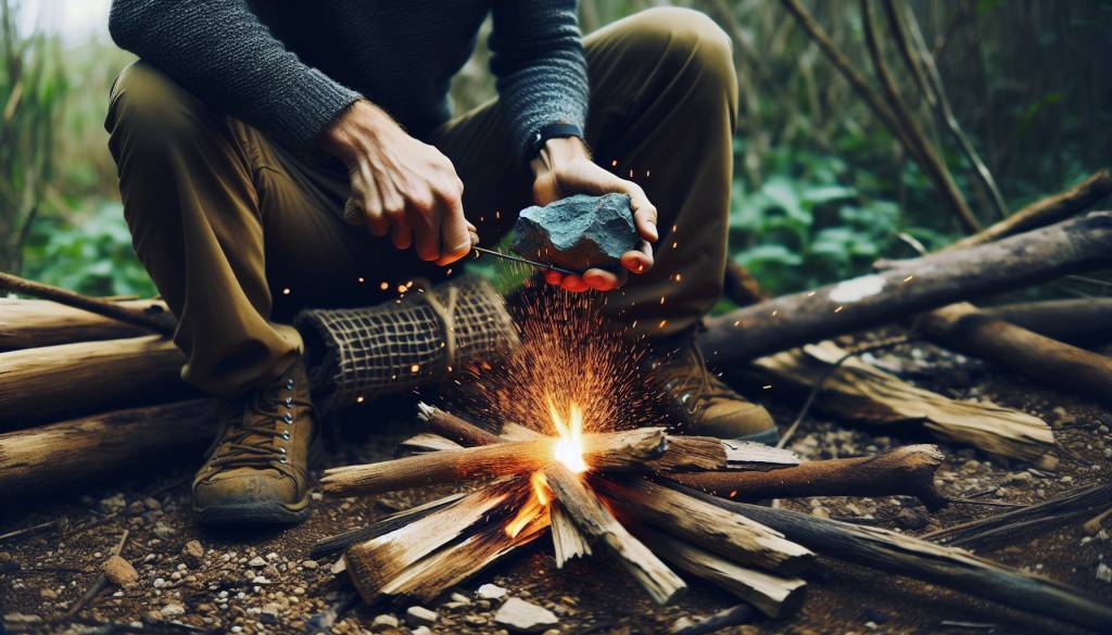 Allumer un feu avec une pierre à feu : guide complet