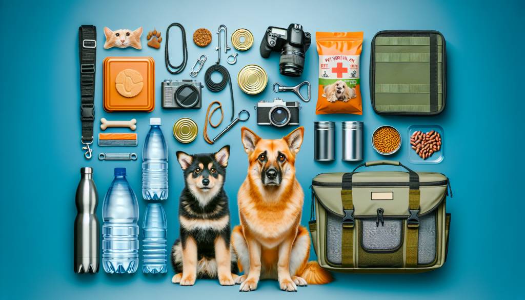 Kit de survie pour animaux de compagnie et ses composants