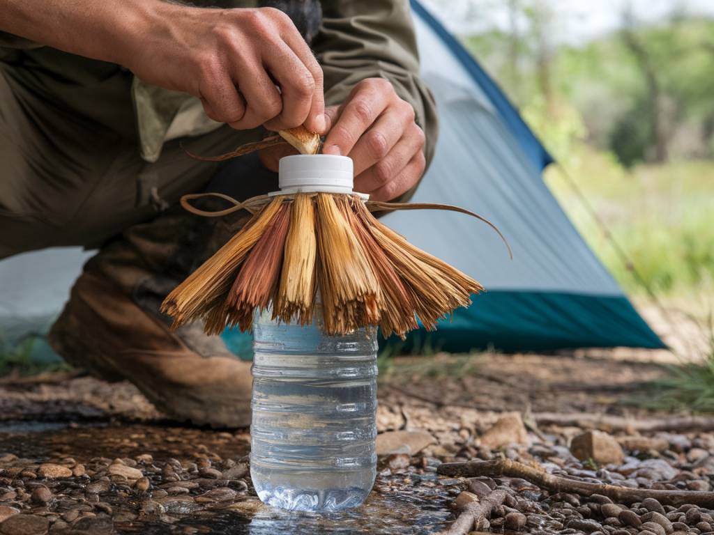 Fabriquer un filtre à eau avec des matériaux naturels en situation de survie